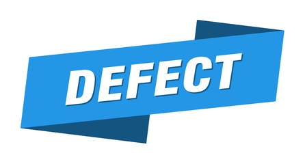 defect banner template. defect ribbon label sign