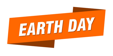 earth day banner template. earth day ribbon label sign