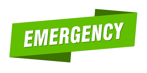 emergency banner template. emergency ribbon label sign