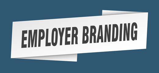 employer branding banner template. employer branding ribbon label sign