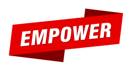 empower banner template. empower ribbon label sign