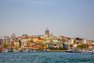 Obraz premium Dystrykt Galata w Stambule, Turcja