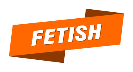 fetish banner template. fetish ribbon label sign