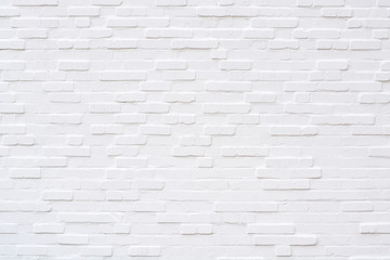 Empty white brick wall from the front