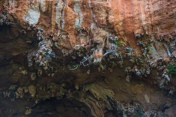 panoramic photography of natural caves inside the natural park in italy