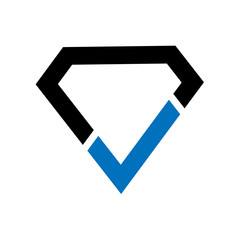 diamond icon vector logo template