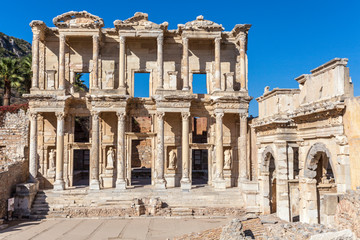 Fototapeta premium Library of Celsus in Ephesus Ancient City, Izmir, Turkey