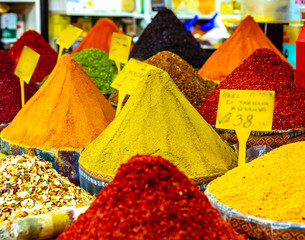 Egyptian spice market in Istanbul, Turkey.