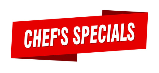 chef's specials banner template. chef's specials ribbon label sign