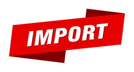 import banner template. import ribbon label sign