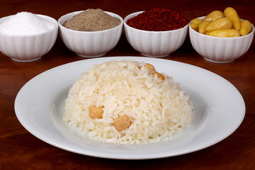 excellent turkish food chickpea rice spicy
