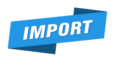 import banner template. import ribbon label sign