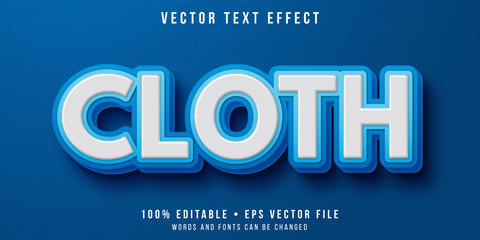Editable text effect - cloth texture style