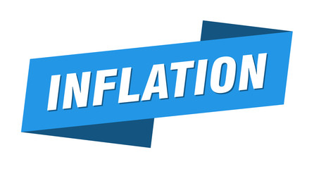 inflation banner template. inflation ribbon label sign