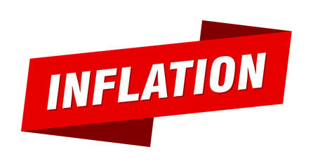 inflation banner template. inflation ribbon label sign