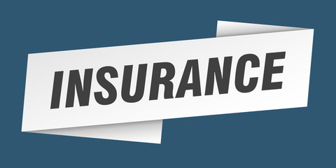 insurance banner template. insurance ribbon label sign