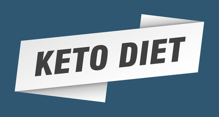keto diet banner template. keto diet ribbon label sign