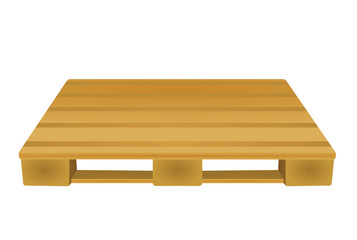 Brown wooden pallet. vector illustration