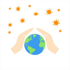 Planet is infected with coronavirus. Spread of epidemic 2019-nCoV across Earth
