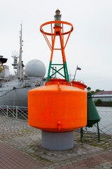 Fototapeta na wymiar A buoy for marking the channel