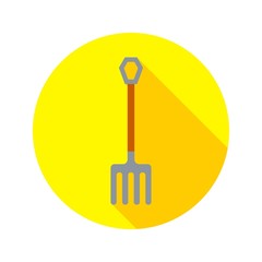 Flat Pitchfork Circle Icon