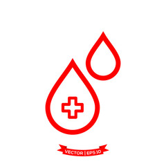 flat design blood icon, drop icon