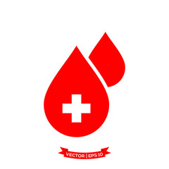 Fototapeta premium flat design blood icon, drop icon