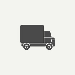 Delivery truck vector icon sign symbol
