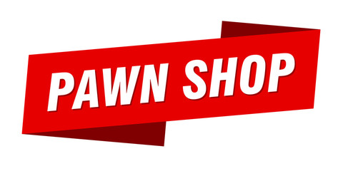 pawn shop banner template. pawn shop ribbon label sign
