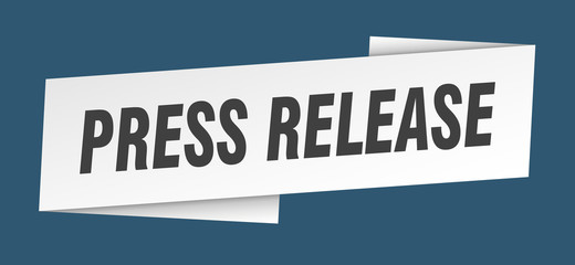 press release banner template. press release ribbon label sign