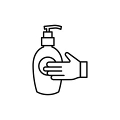 Hand soap icon in trendy flat design