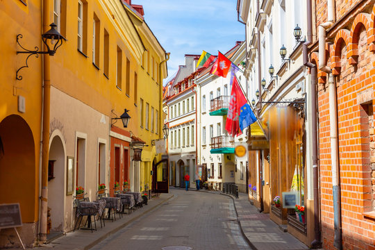 Beautiful view of  Vilnius old town , Lithuania