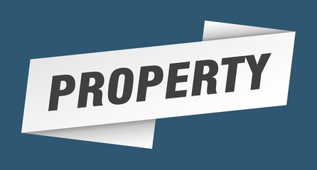 property banner template. property ribbon label sign