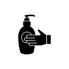 Hand soap icon in trendy flat design