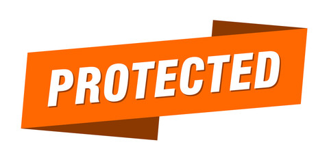 protected banner template. protected ribbon label sign