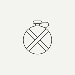 Water canteen vector icon sign symbol