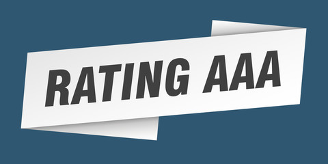 rating aaa banner template. rating aaa ribbon label sign