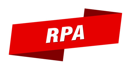 rpa banner template. rpa ribbon label sign