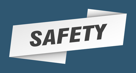 safety banner template. safety ribbon label sign