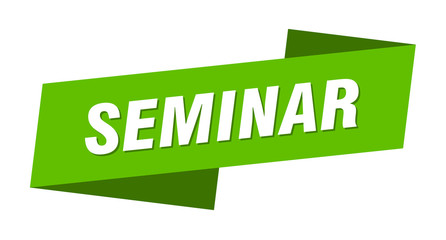 Fototapeta premium seminar banner template. seminar ribbon label sign