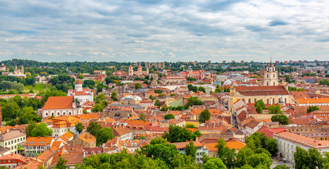 Fototapeta premium View of Vilnius old town, Lithuania