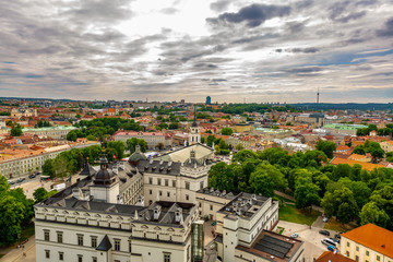 Fototapeta na wymiar Aerial view of Vilnius old town , Lithuania 