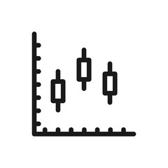 vector of graph icon in trendy flat style