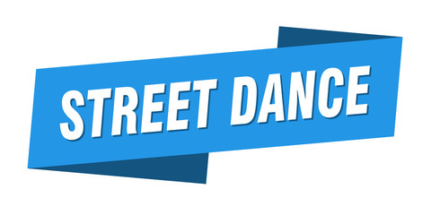 street dance banner template. street dance ribbon label sign