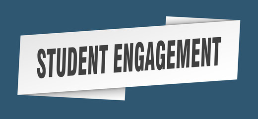 student engagement banner template. student engagement ribbon label sign