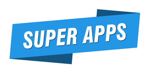 super apps banner template. super apps ribbon label sign