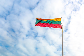Lithuanian flag waving 