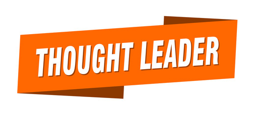 thought leader banner template. thought leader ribbon label sign