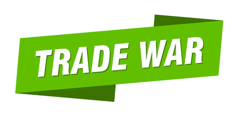 trade war banner template. trade war ribbon label sign