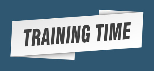 training time banner template. training time ribbon label sign